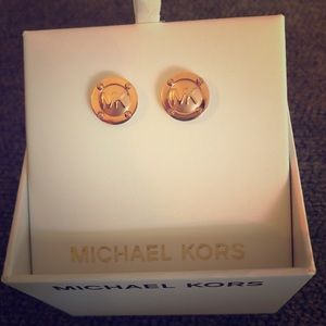 Rose gold Michael Kors earrings